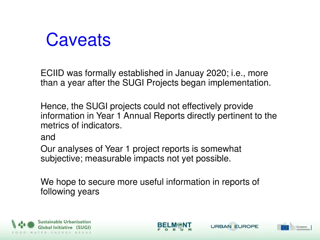 caveats