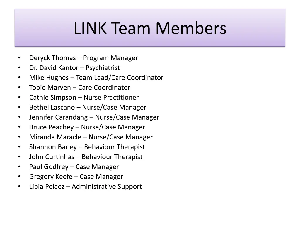 link team members
