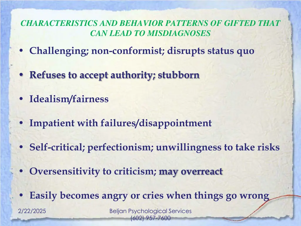 characteristics and behavior patterns of gifted 3