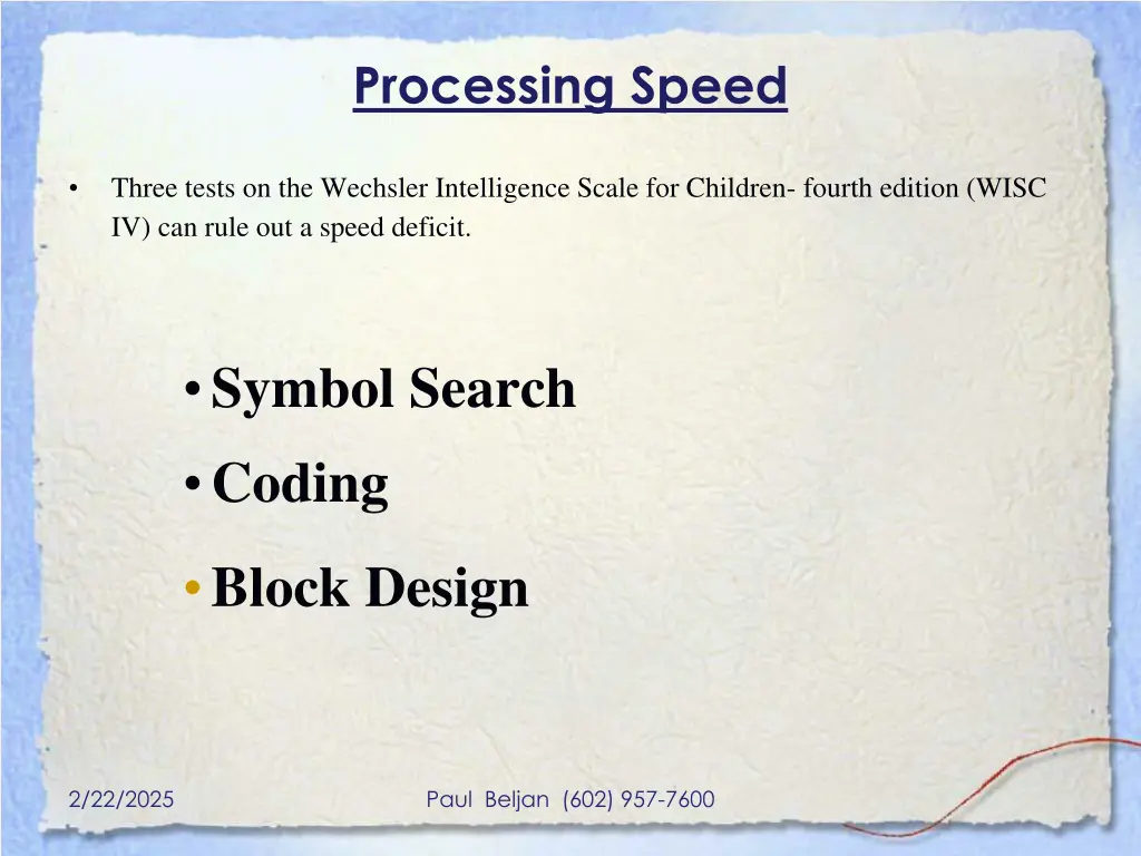 processing speed 1