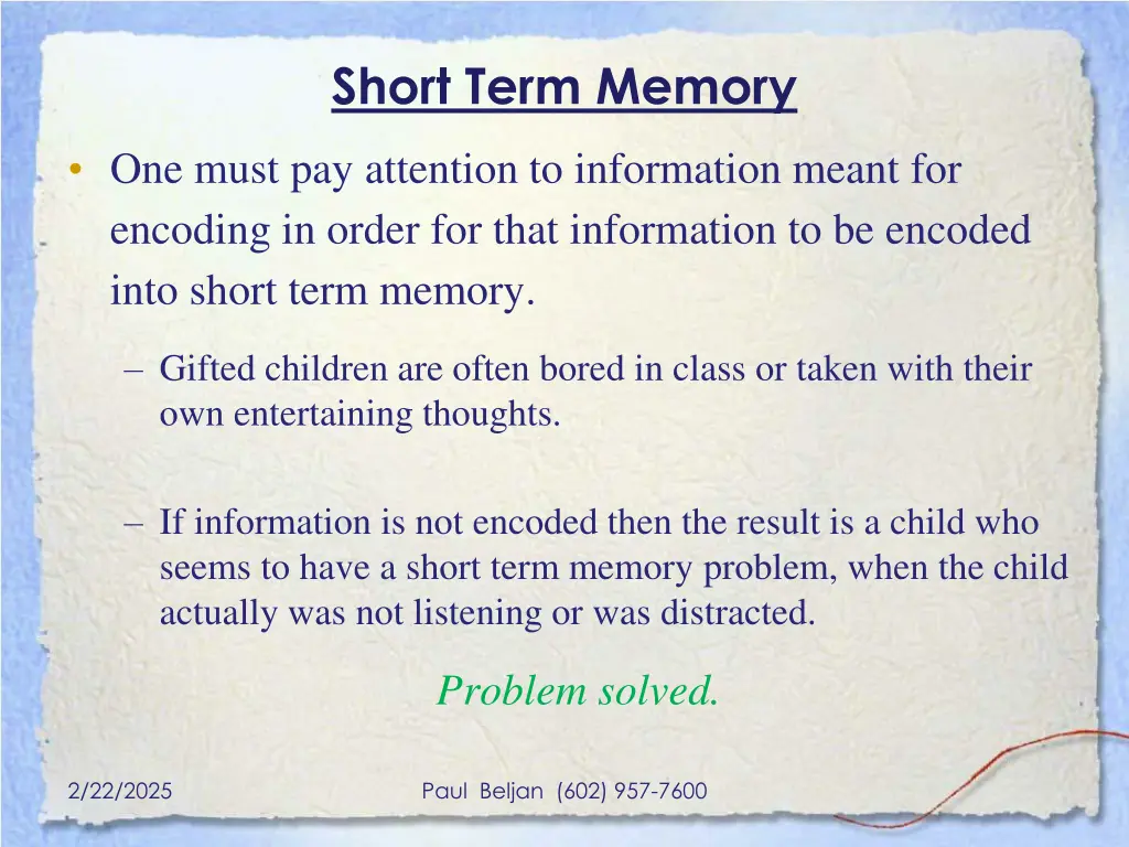 short term memory 2