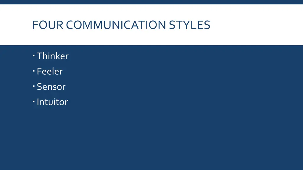 four communication styles