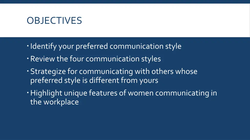 objectives