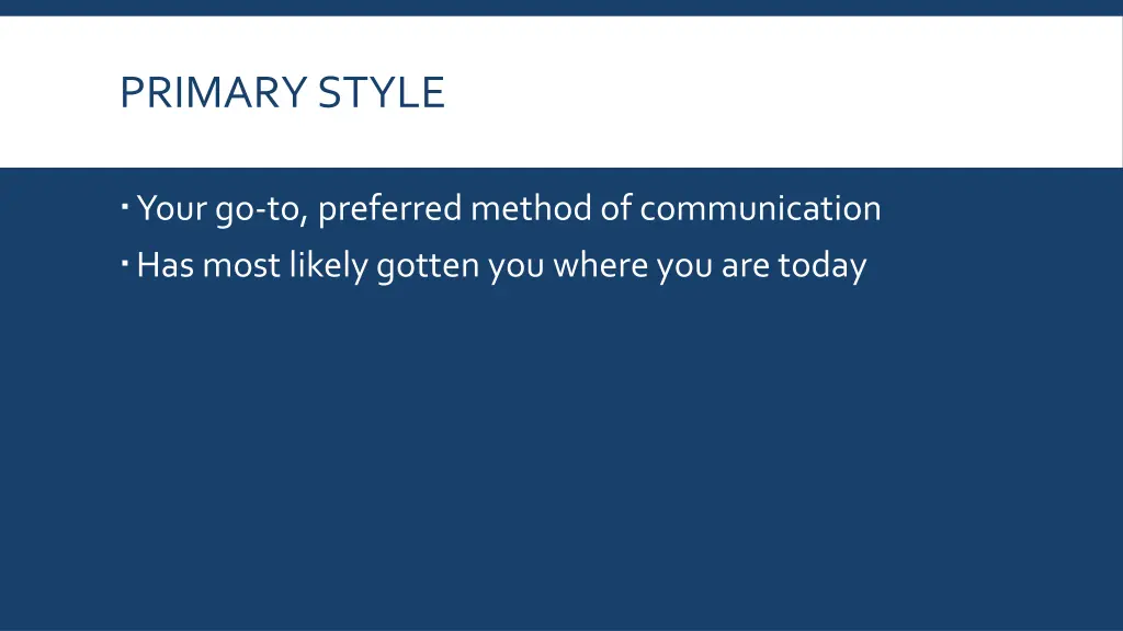 primary style