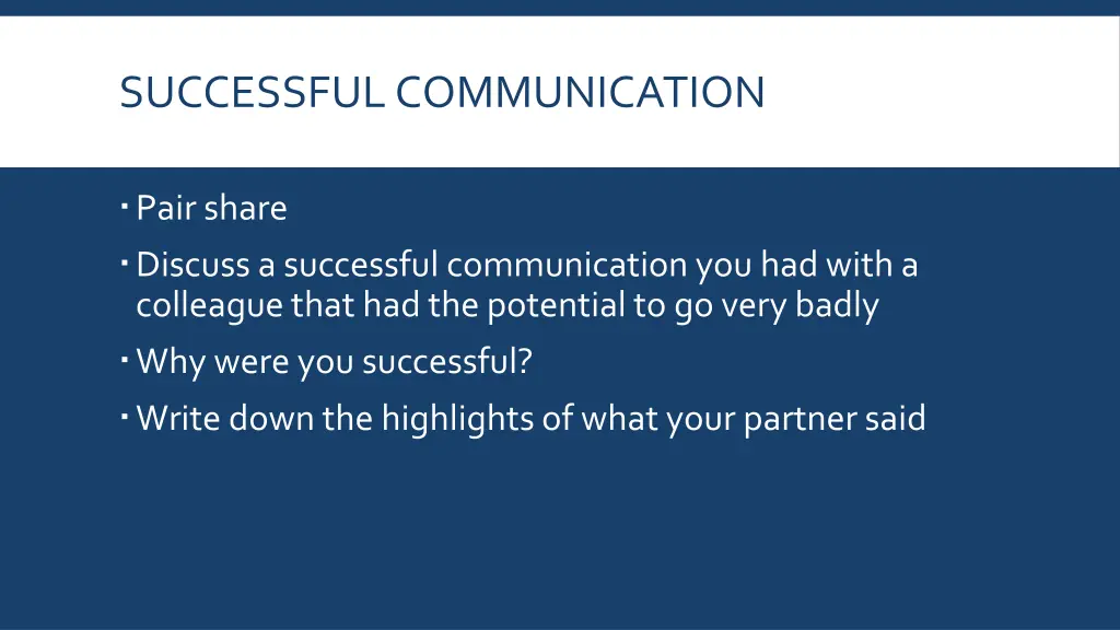 successful communication