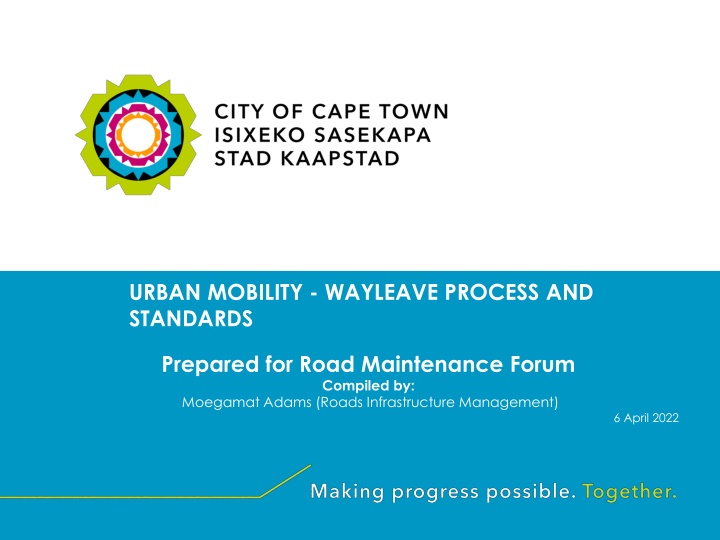 urban mobility wayleave process and standards
