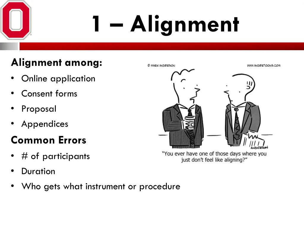 1 alignment