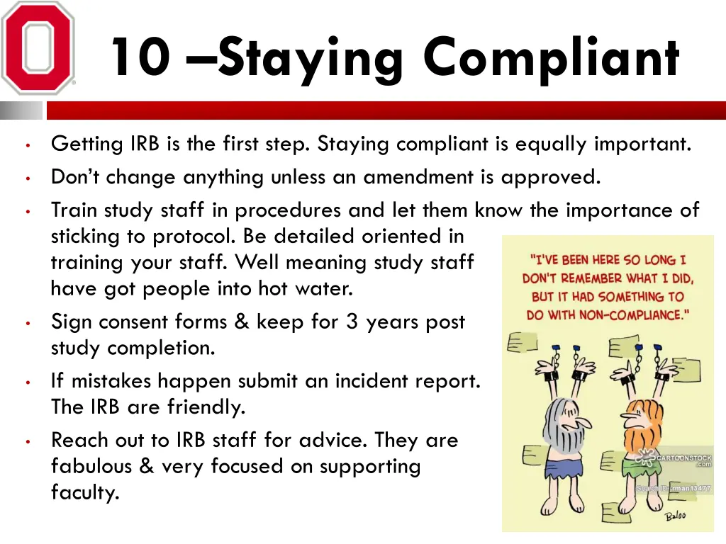10 staying compliant