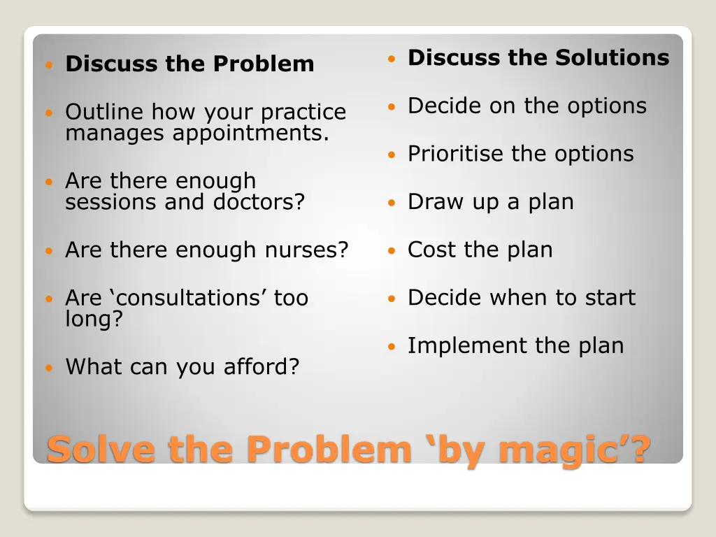 discuss the solutions
