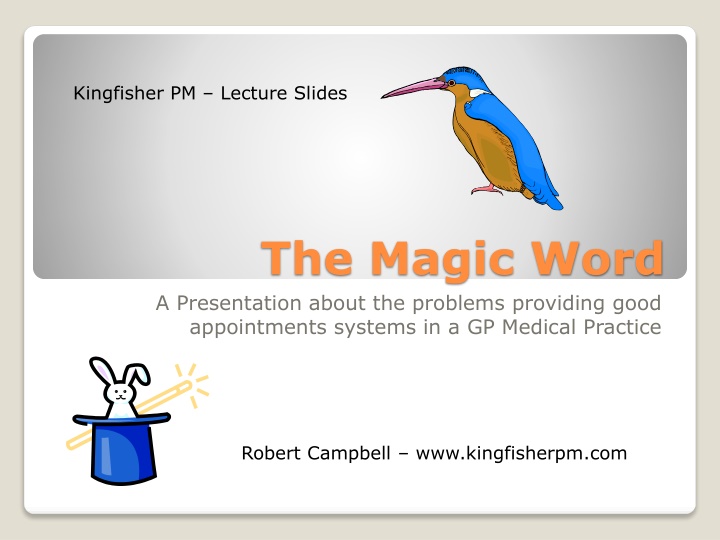 kingfisher pm lecture slides