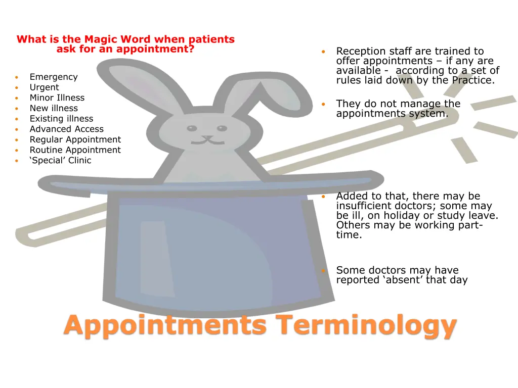 what is the magic word when patients