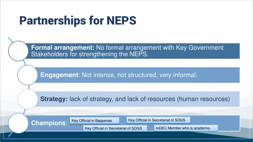 partnerships for neps