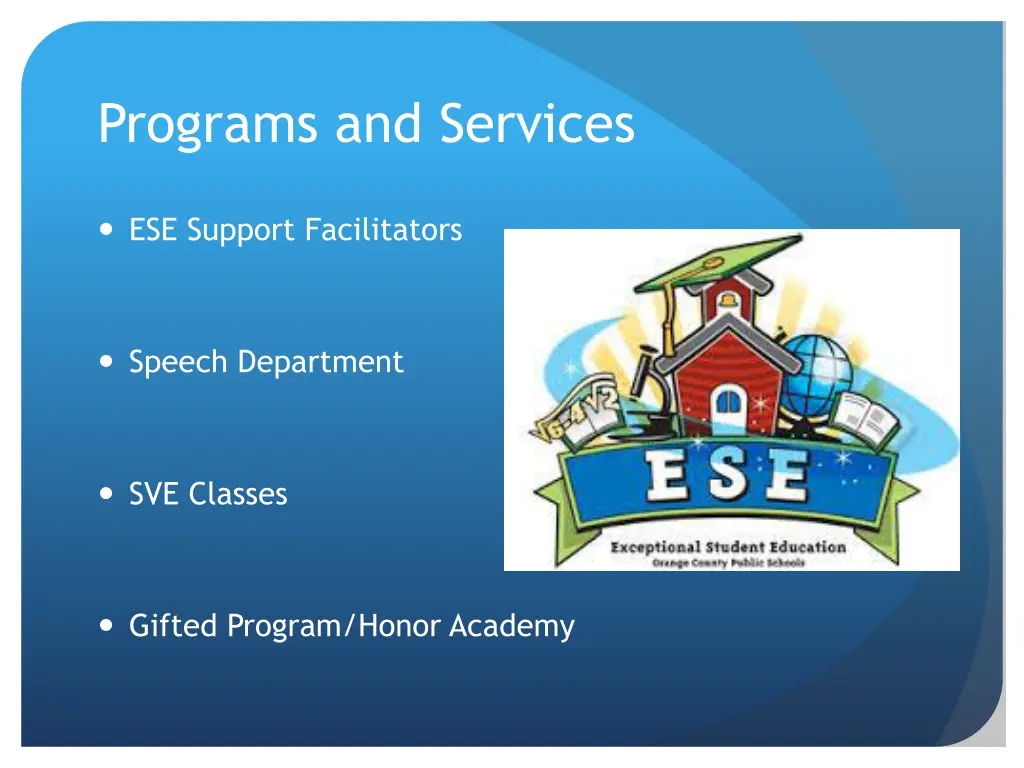 programs and services