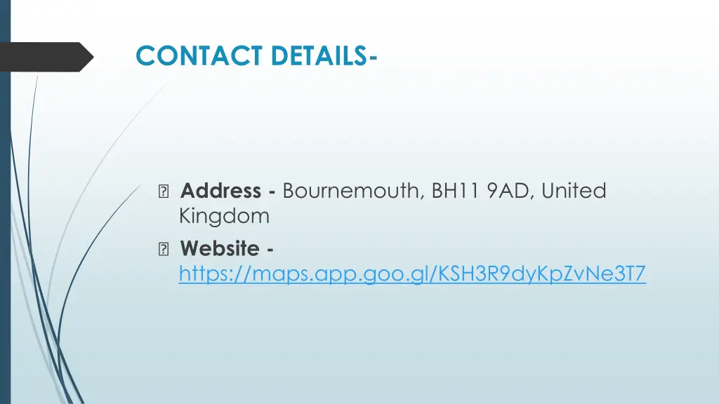 contact details