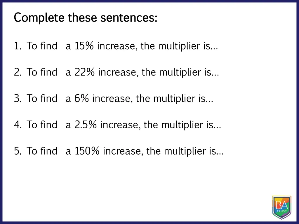 complete these sentences complete these sentences