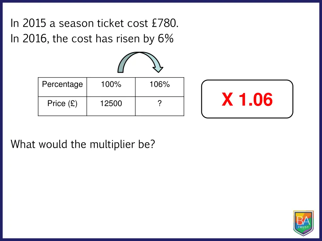 in 2015 a season ticket cost 780 in 2016 the cost