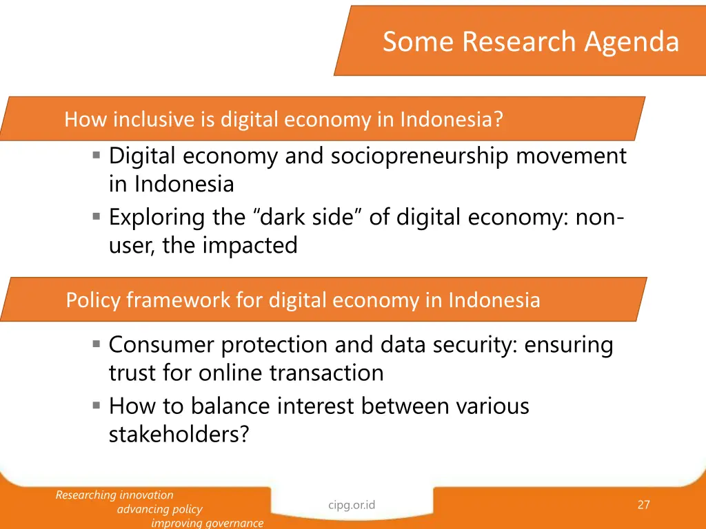 some research agenda