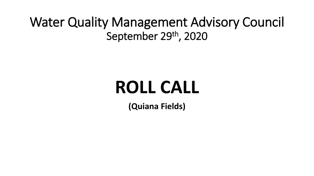 water quality management advisory council water 1