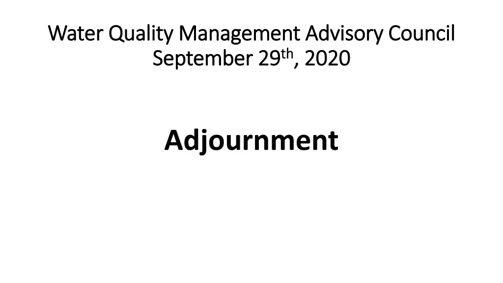 water quality management advisory council water 11