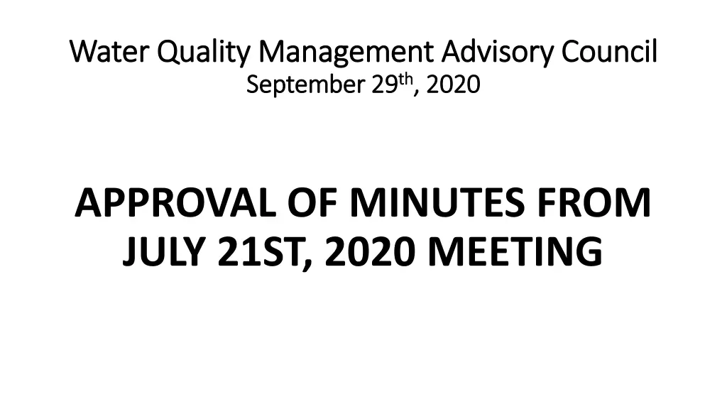 water quality management advisory council water 2