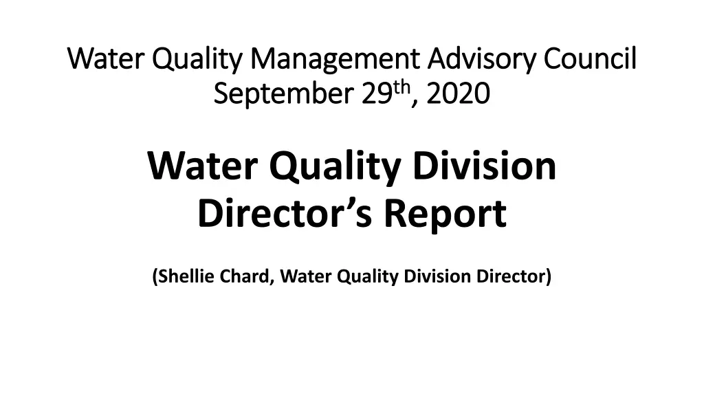 water quality management advisory council water 8
