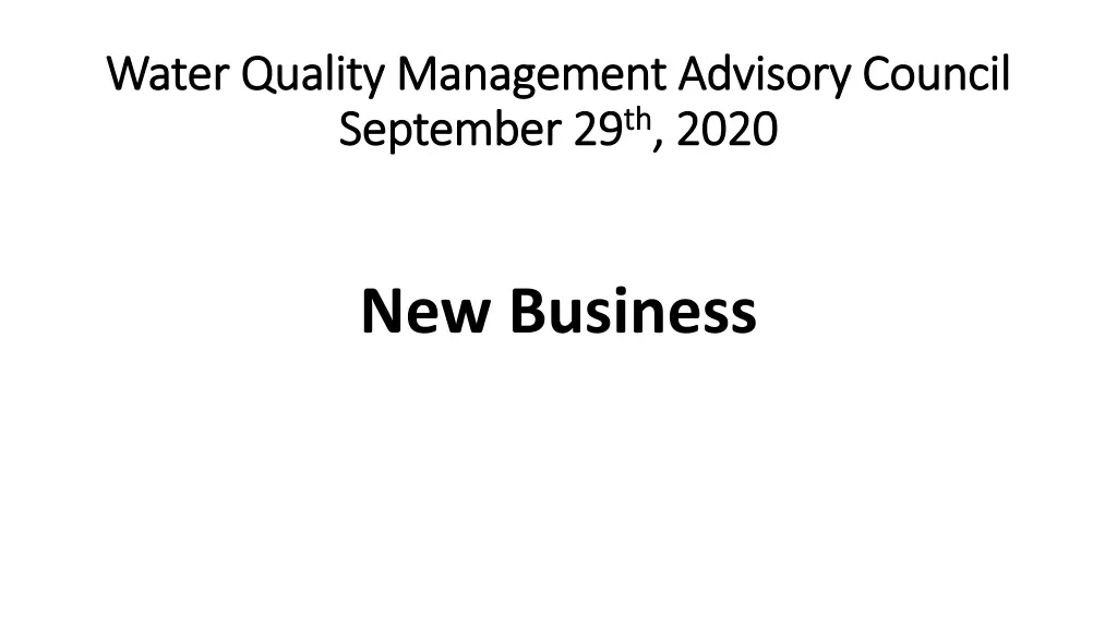 water quality management advisory council water 9