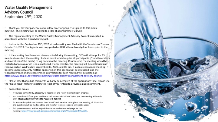 water quality water qualitymanagement advisory