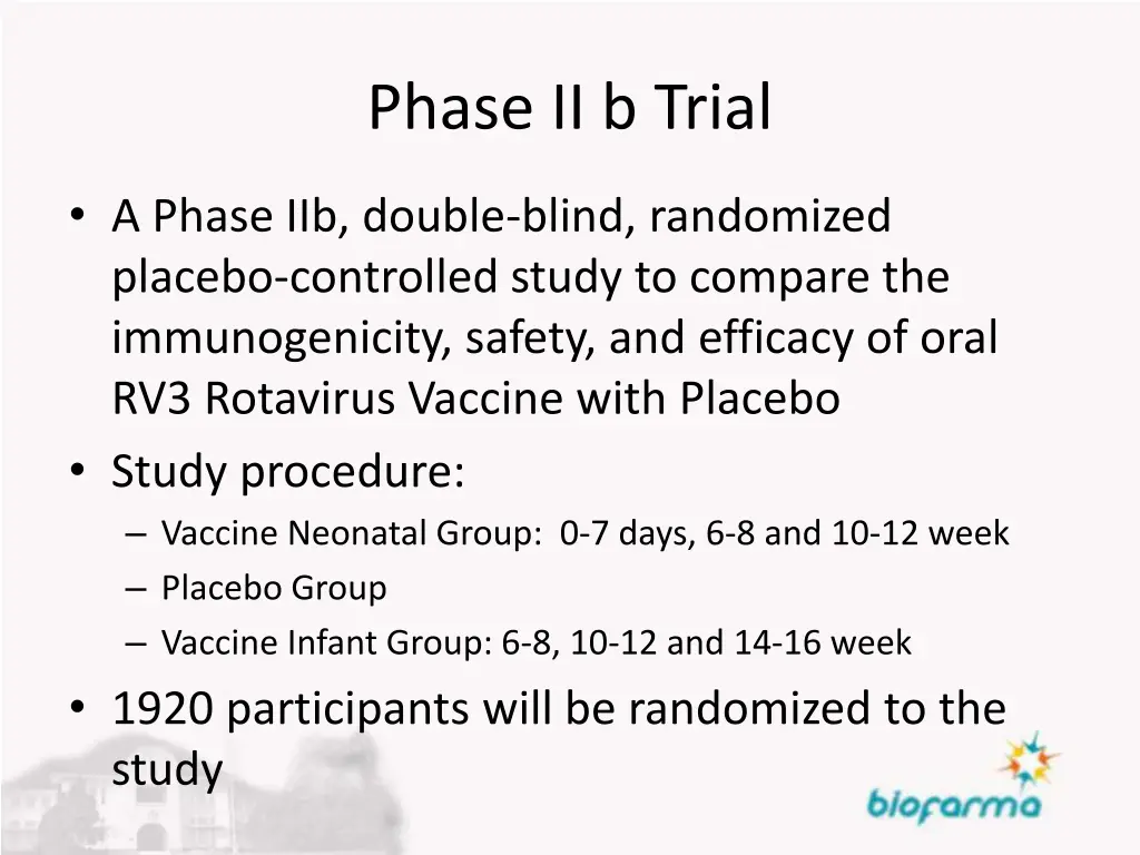 phase ii b trial