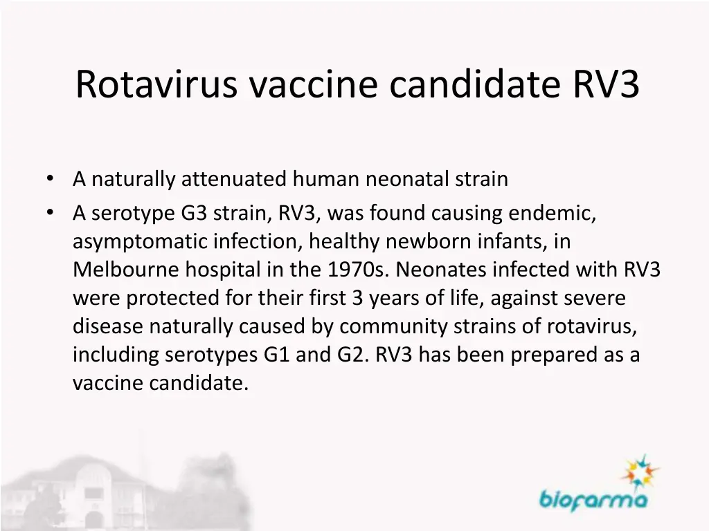rotavirus vaccine candidate rv3