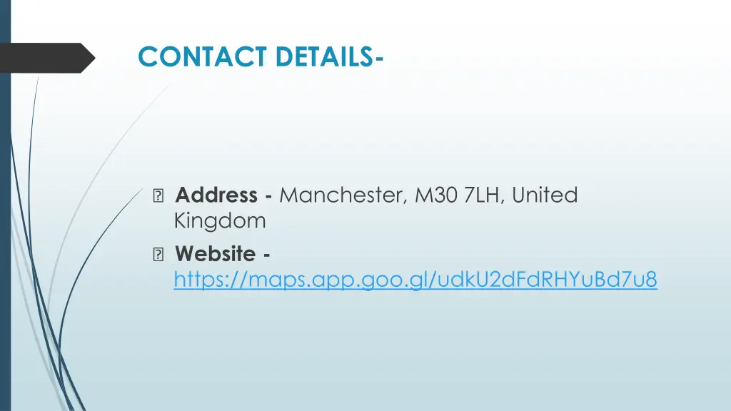contact details