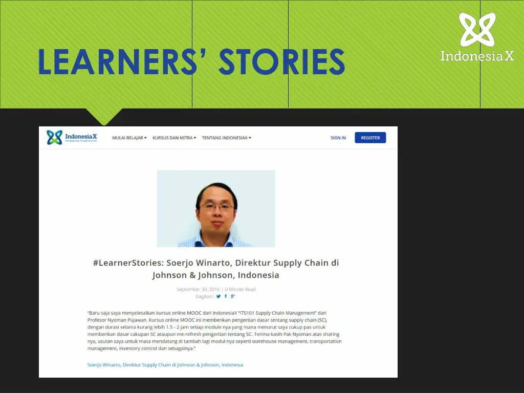 learners stories