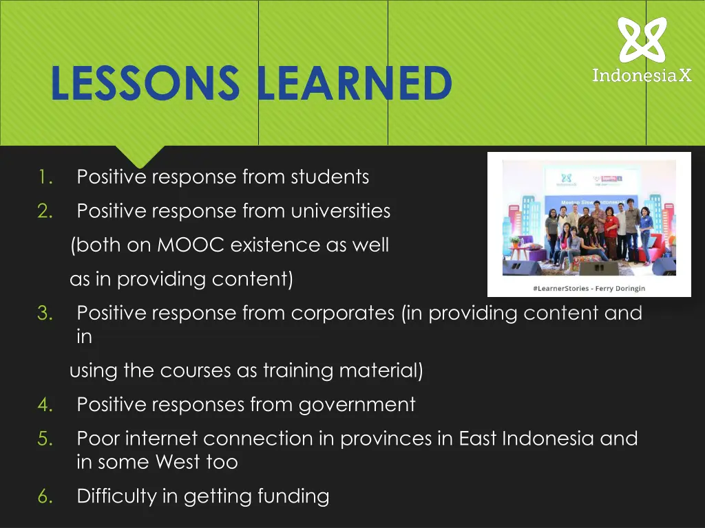 lessons learned