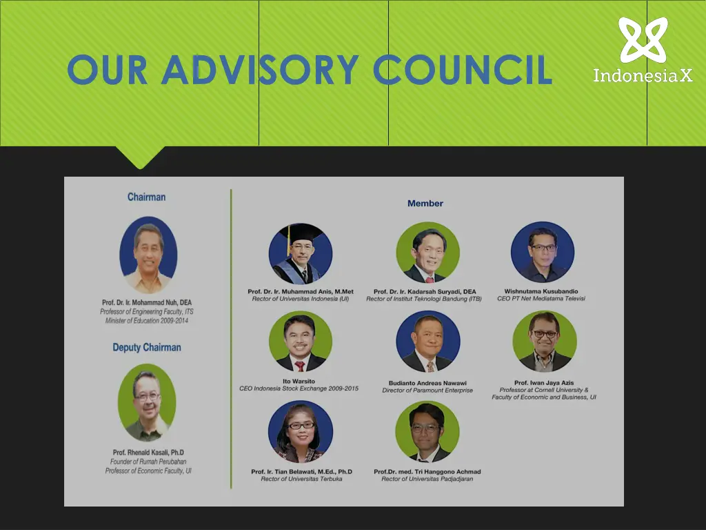 our advisory council