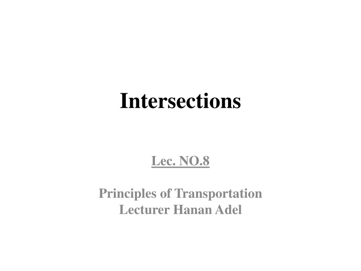 intersections
