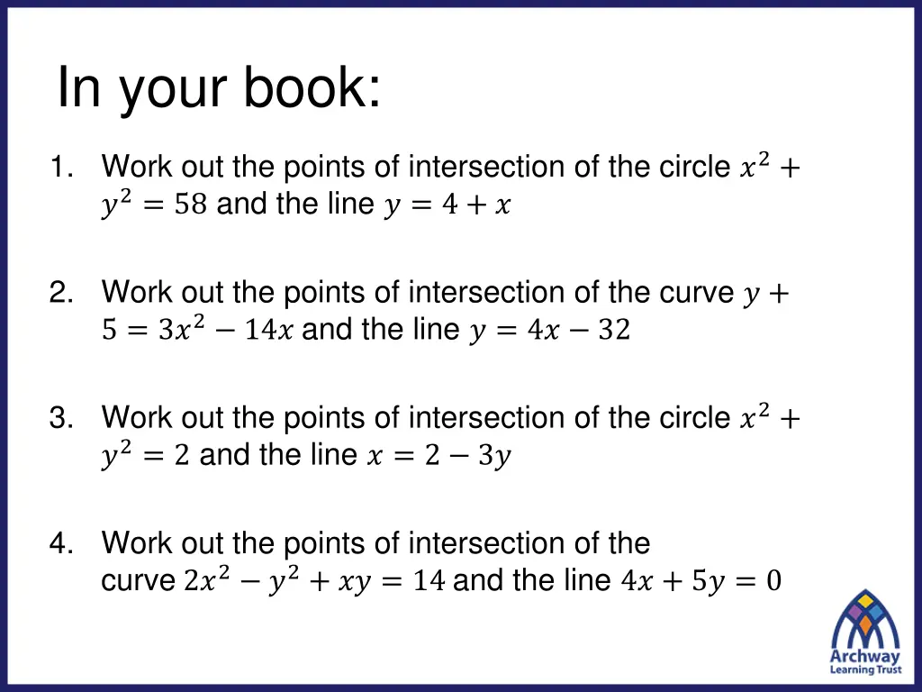 in your book