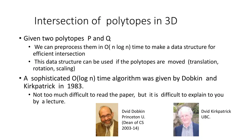 intersection of polytopes in 3d