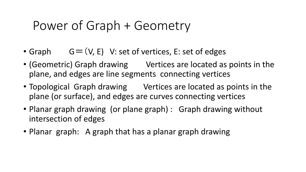 power of graph geometry