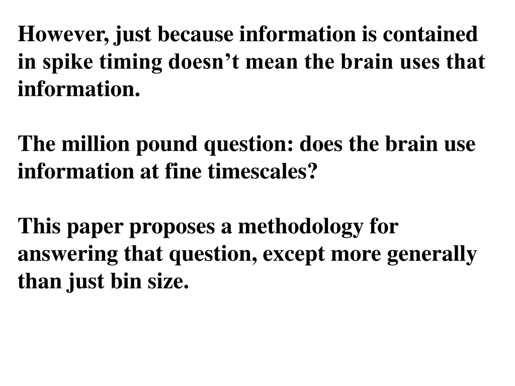 however just because information is contained