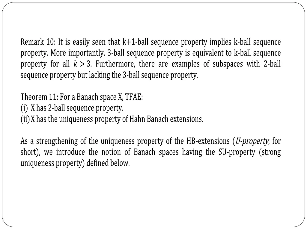 remark 10 it is easily seen that k 1 ball