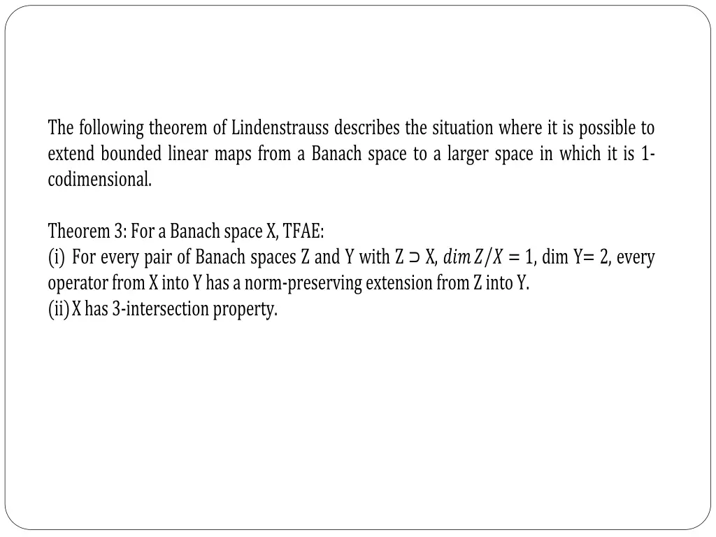 the following theorem of lindenstrauss describes