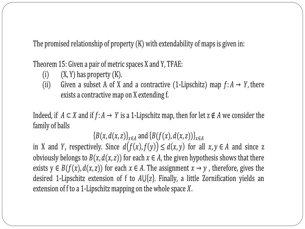 the promised relationship of property k with