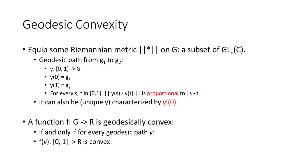 geodesic convexity