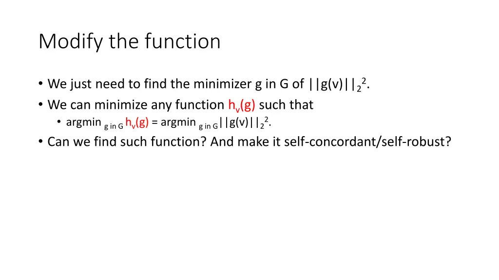 modify the function