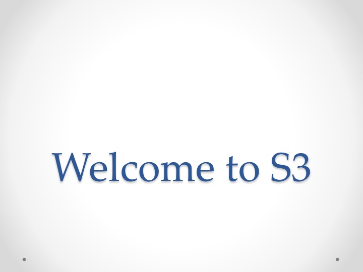 welcome to s3