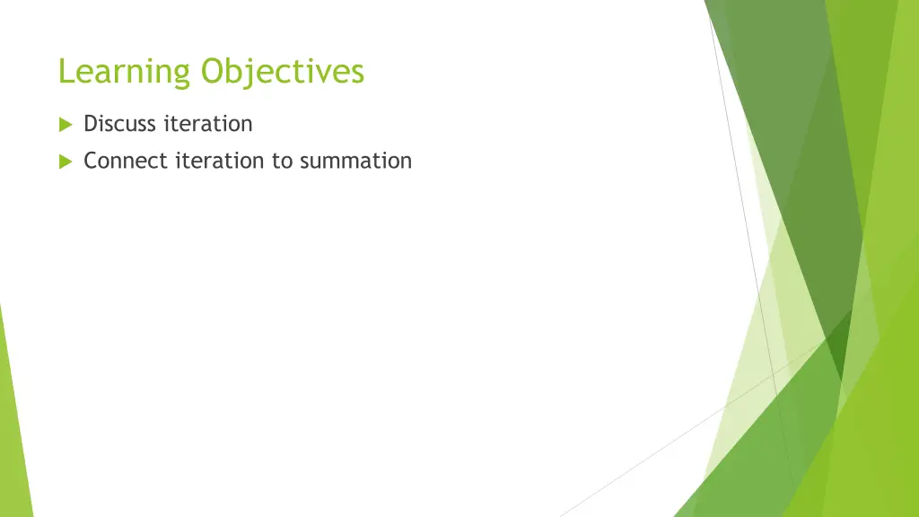 learning objectives