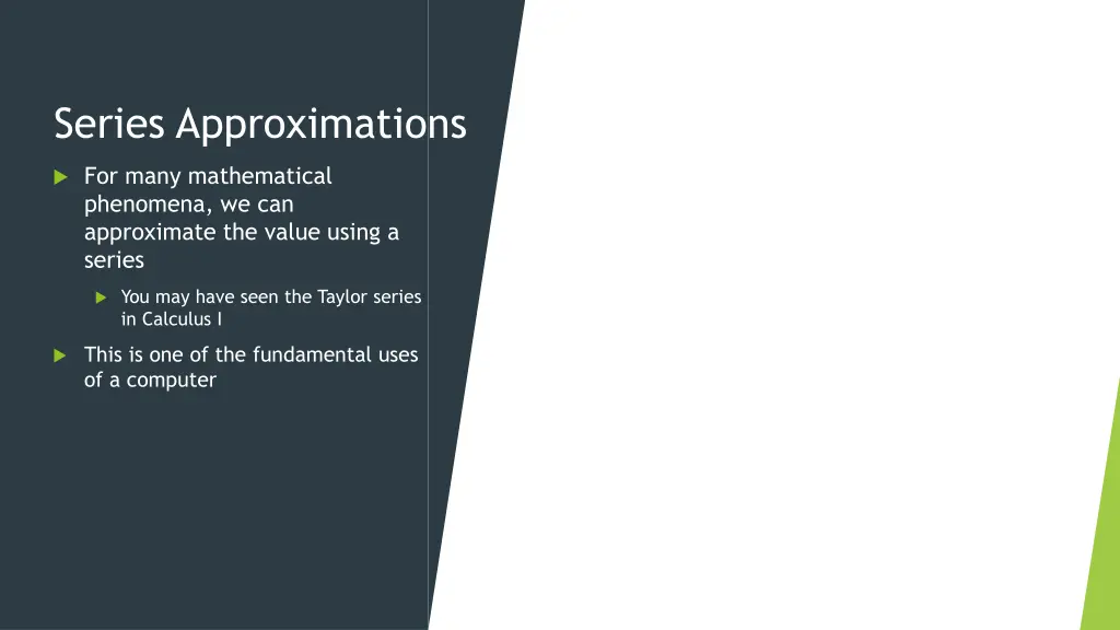 series approximations