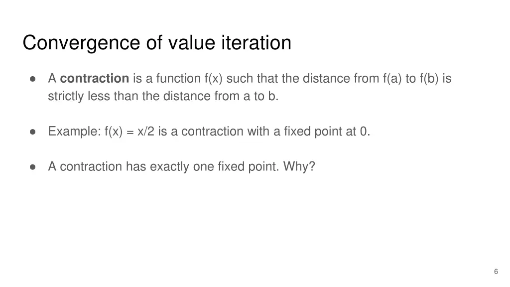 convergence of value iteration