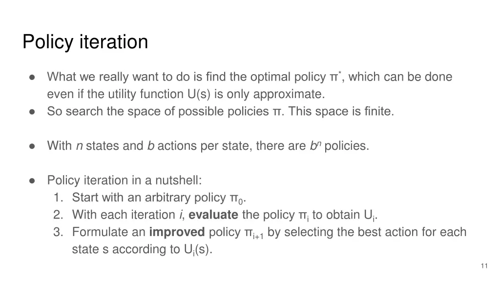 policy iteration