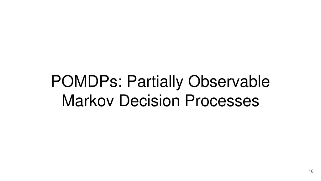 pomdps partially observable markov decision