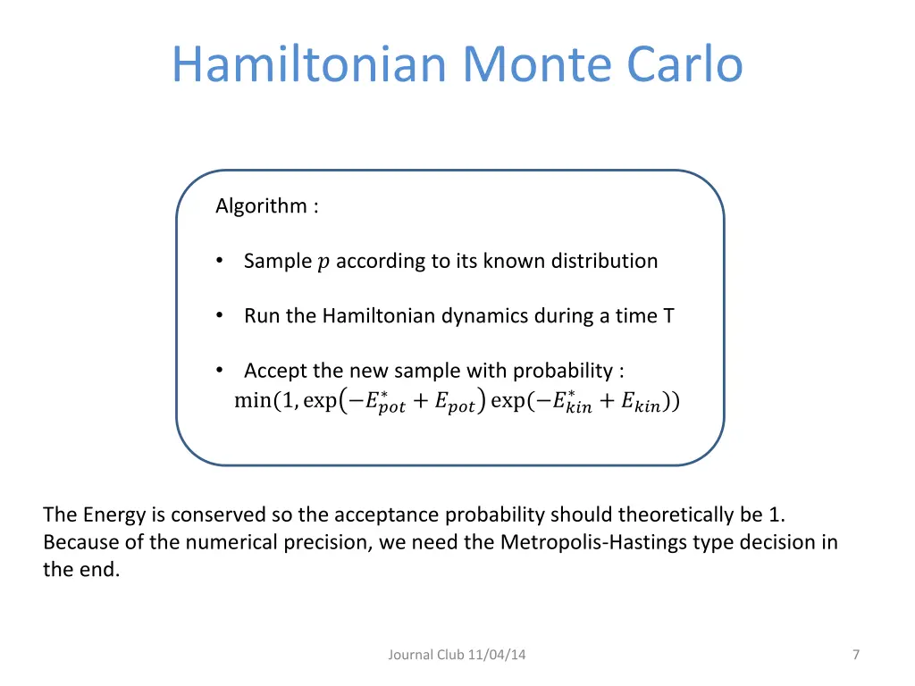 hamiltonian monte carlo 1